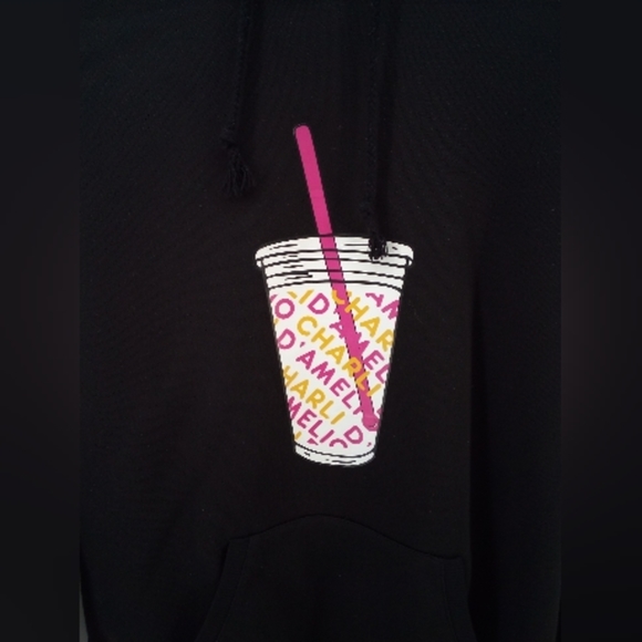 Charlie D'Amelio Merchandise Coffee Kangaroo Pouch Hoodie M Black - Picture 12 of 14